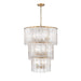 Z-Lite Glacier 12 Light Chandelier - Modern Gold