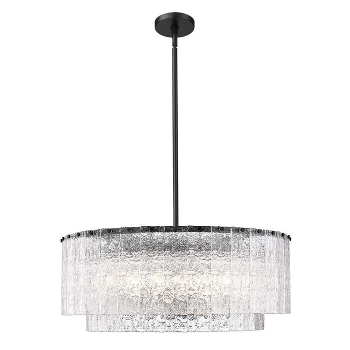 Z-Lite Glacier 12 Light Pendant - Matte Black