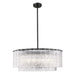 Z-Lite Glacier 12 Light Pendant - Matte Black