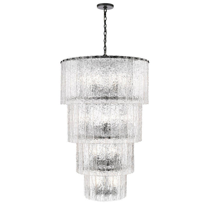 Z-Lite Glacier 18 Light Chandelier - Matte Black
