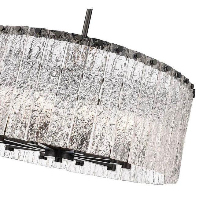 Z-Lite Glacier Matte Black 10 Light Pendant 1943P26-MB | theLightShop