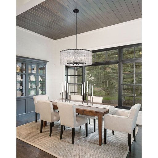 Z-Lite Glacier Matte Black 10 Light Pendant 1943P26-MB | theLightShop