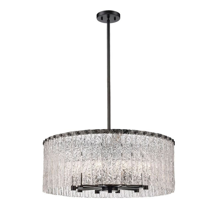 Z-Lite Glacier Matte Black 10 Light Pendant 1943P26-MB | theLightShop