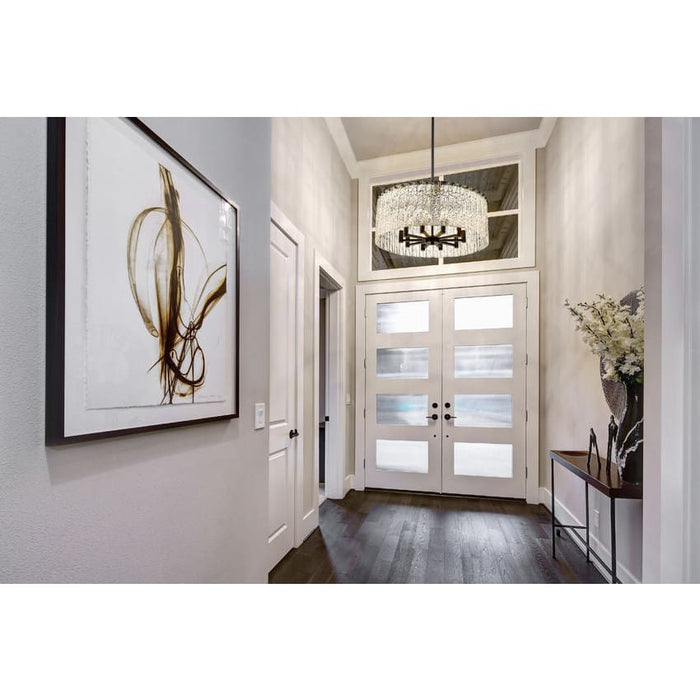 Z-Lite Glacier Matte Black 10 Light Pendant 1943P26-MB | theLightShop