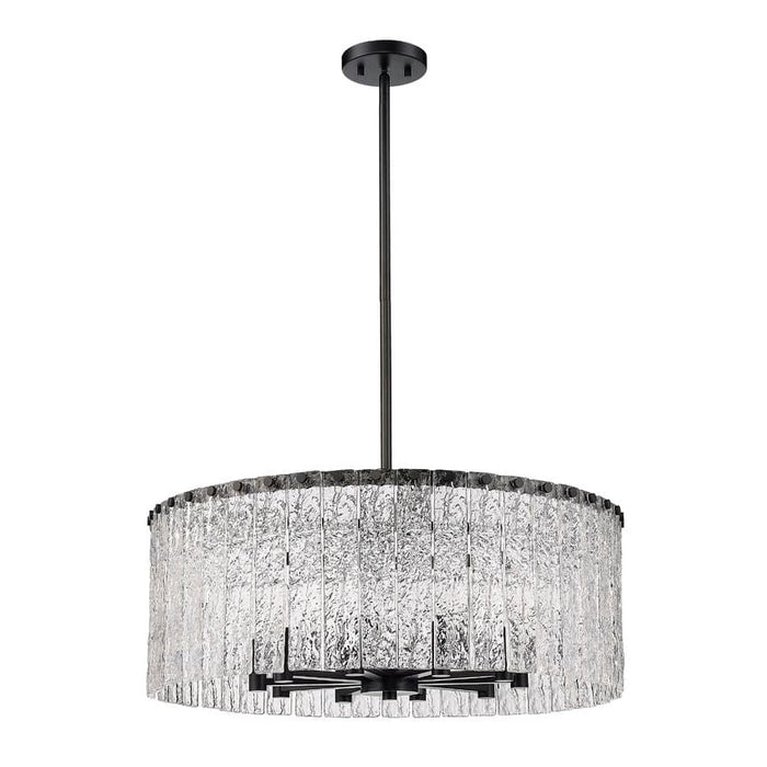 Z-Lite Glacier Matte Black 10 Light Pendant 1943P26-MB | theLightShop