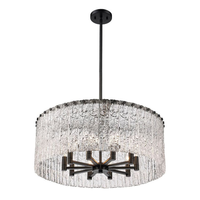 Z-Lite Glacier Matte Black 10 Light Pendant 1943P26-MB | theLightShop
