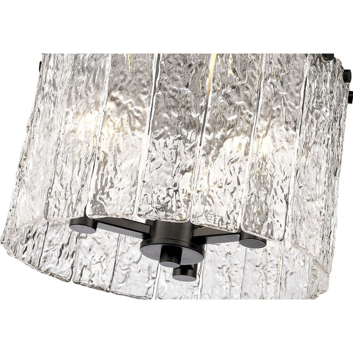 Z-Lite Glacier Matte Black 3 Light Flushmount 1943F12-MB | theLightShop