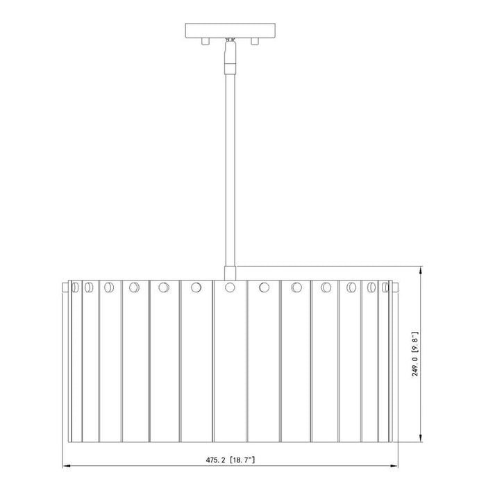 Z-Lite Glacier Matte Black 5 Light Pendant 1943P18-MB | theLightShop