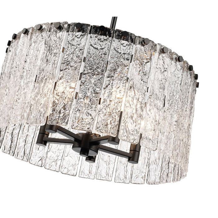 Z-Lite Glacier Matte Black 5 Light Pendant 1943P18-MB | theLightShop