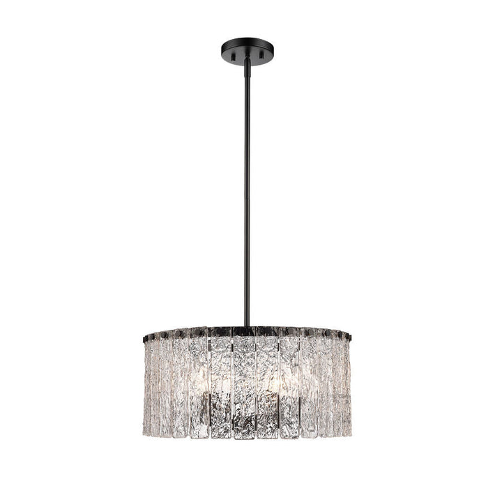 Z-Lite Glacier Matte Black 5 Light Pendant 1943P18-MB | theLightShop