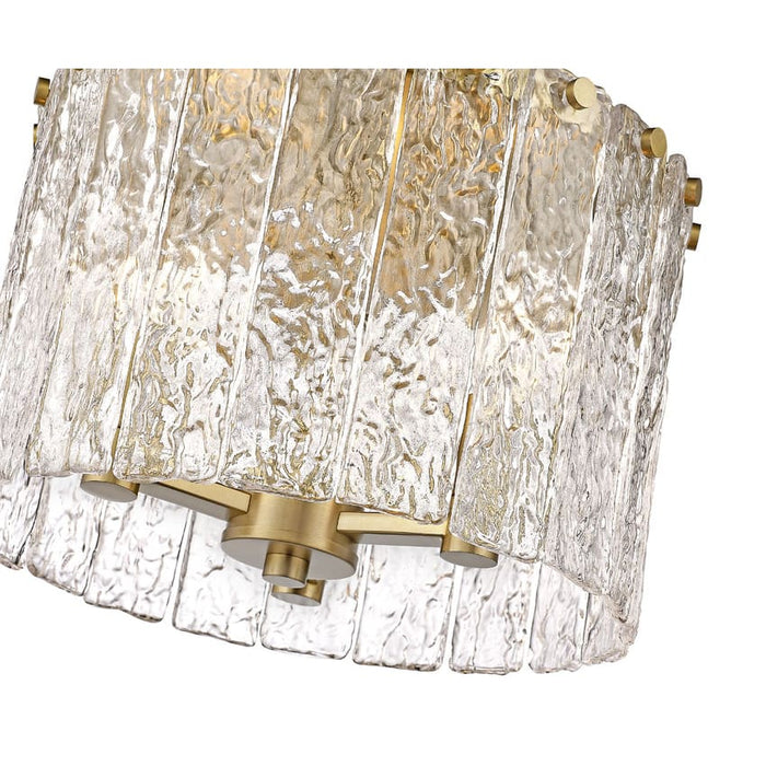Z-Lite Glacier Modern Gold 3 Light Flushmount 1943F12-MGLD | theLightShop