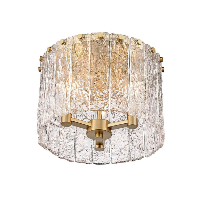 Z-Lite Glacier Modern Gold 3 Light Flushmount 1943F12-MGLD | theLightShop