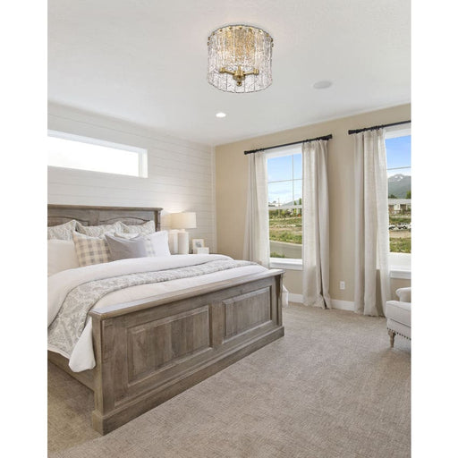 Z-Lite Glacier Modern Gold 3 Light Flushmount 1943F12-MGLD | theLightShop