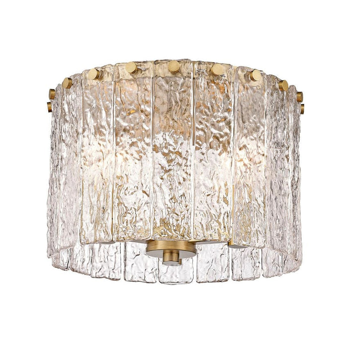 Z-Lite Glacier Modern Gold 3 Light Flushmount 1943F12-MGLD | theLightShop