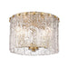 Z-Lite Glacier Modern Gold 3 Light Flushmount 1943F12-MGLD | theLightShop