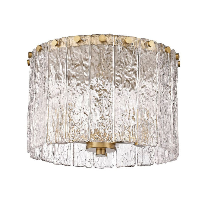 Z-Lite Glacier Modern Gold 3 Light Flushmount 1943F12-MGLD | theLightShop