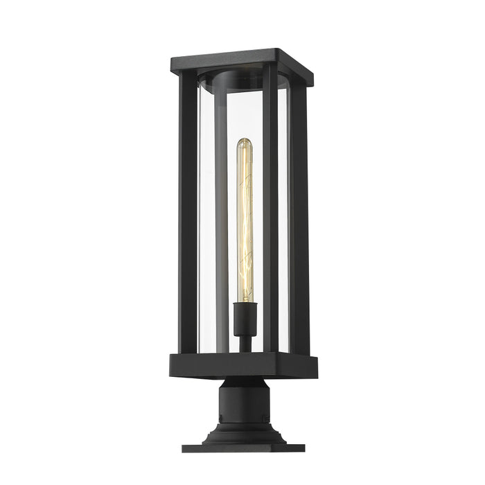 Z-Lite Glenwood Black Outdoor Pier Mounted Fixture 586PHBR-533PM-BK | theLightShop