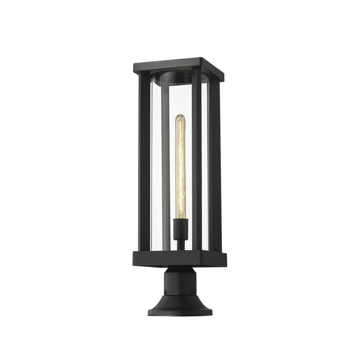 Z-Lite Glenwood Black Outdoor Pier Mounted Fixture 586PHBR-553PM-BK | theLightShop