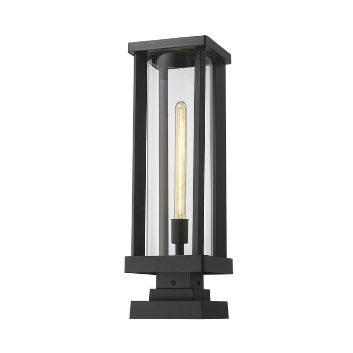 Z-Lite Glenwood Black Outdoor Pier Mounted Fixture 586PHBS-SQPM-BK | theLightShop