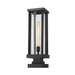 Z-Lite Glenwood Black Outdoor Pier Mounted Fixture 586PHBS-SQPM-BK | theLightShop