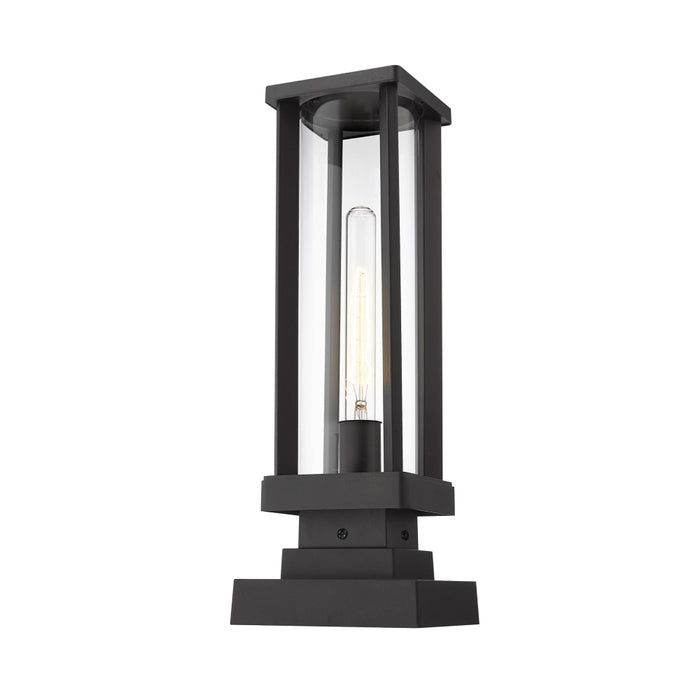 Z-Lite Glenwood Black Outdoor Pier Mounted Fixture 586PHMS-SQPM-BK | theLightShop