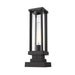 Z-Lite Glenwood Black Outdoor Pier Mounted Fixture 586PHMS-SQPM-BK | theLightShop