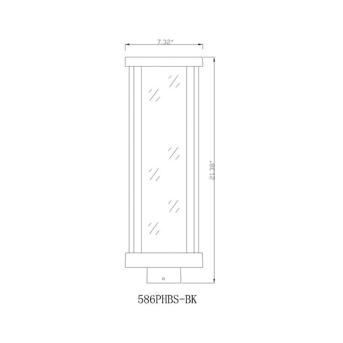 Z-Lite Glenwood Black Outdoor Post Mount Fixture 586PHBS-BK - Outdoor Post Mount Fixtures