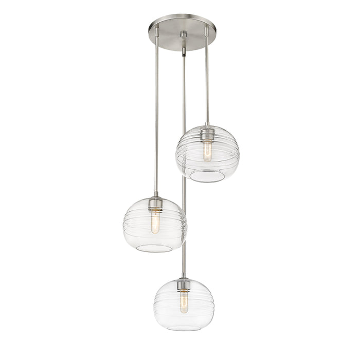 Z-Lite Harmony Brushed Nickel Pendant 486P10-3R-BN | theLightShop