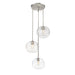 Z-Lite Harmony Brushed Nickel Pendant 486P10-3R-BN | theLightShop