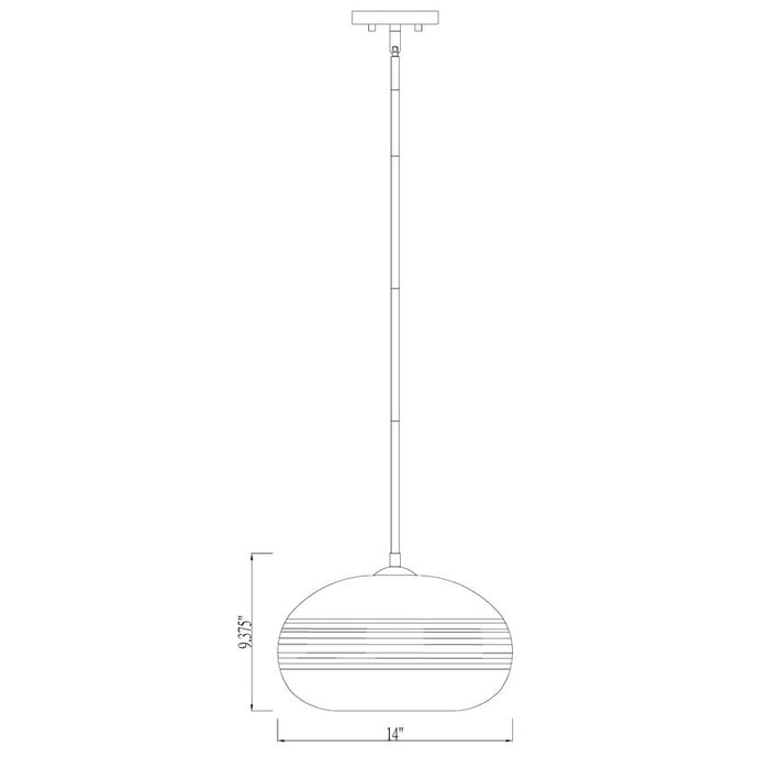 Z-Lite Harmony Brushed Nickel Pendant 487P14-BN - Pendants