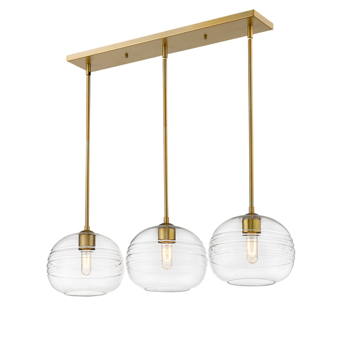 Z-Lite Harmony Olde Brass Island-Billiard 486P10-3L-OBR | theLightShop