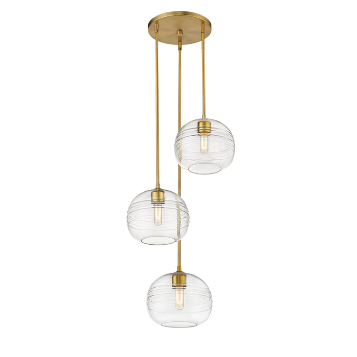 Z-Lite Harmony Olde Brass Pendant 486P10-3R-OBR | theLightShop