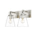 Z-Lite Harper Brushed Nickel Vanity 483-2V-BN | theLightShop