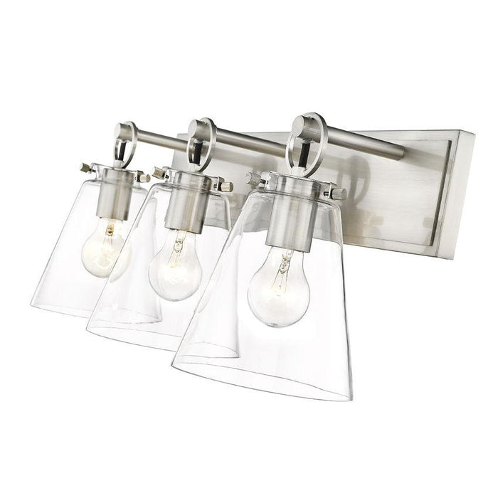 Z-Lite Harper Brushed Nickel Vanity 483-3V-BN | theLightShop