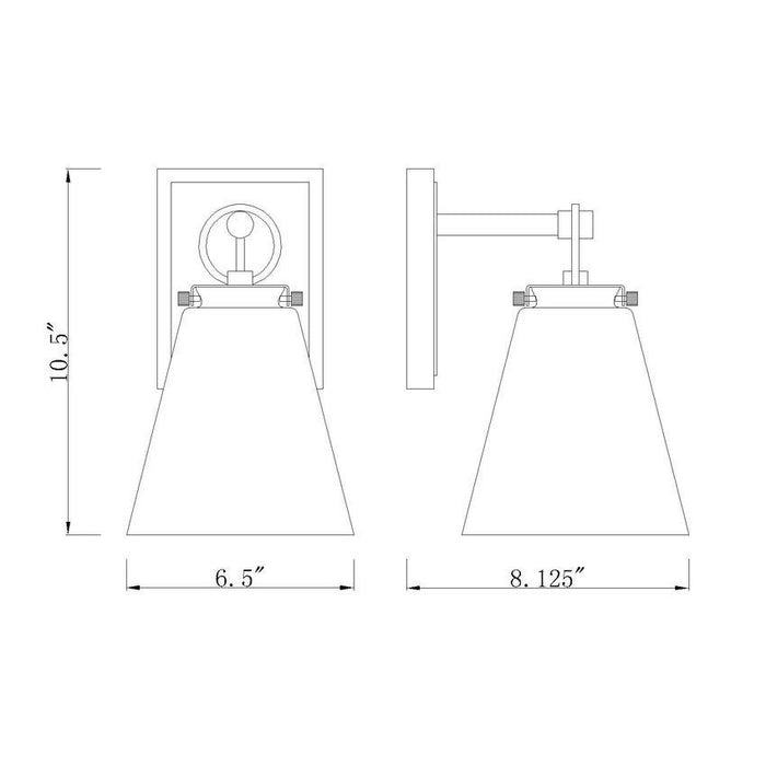 Z-Lite Harper Brushed Nickel Wall Sconce 483-1S-BN | theLightShop