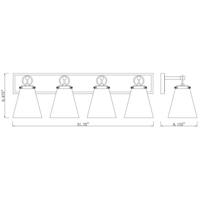 Z-Lite Harper Chrome Vanity 483-4V-CH | theLightShop