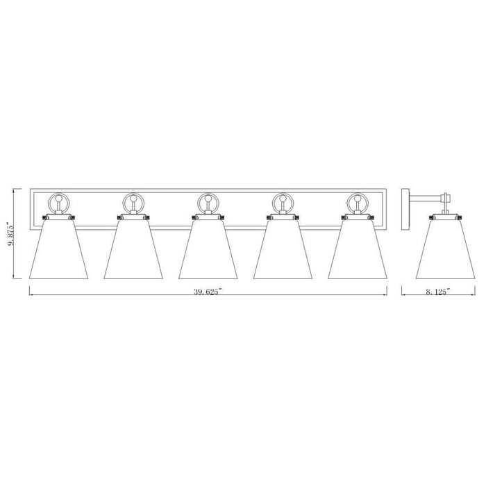Z-Lite Harper Chrome Vanity 483-5V-CH | theLightShop