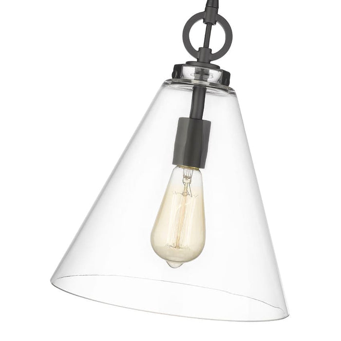 Z-Lite Harper Matte Black 1 Light Pendant 3034P11-MB | theLightShop