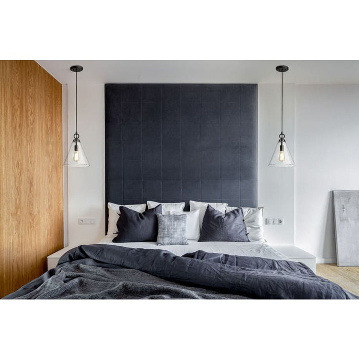 Z-Lite Harper Matte Black 1 Light Pendant 3034P11-MB | theLightShop
