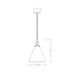 Z-Lite Harper Matte Black 1 Light Pendant 3034P11-MB | theLightShop