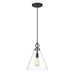 Z-Lite Harper Matte Black 1 Light Pendant 3034P11-MB | theLightShop