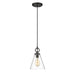 Z-Lite Harper Matte Black 1 Light Pendant 3034P8-MB | theLightShop