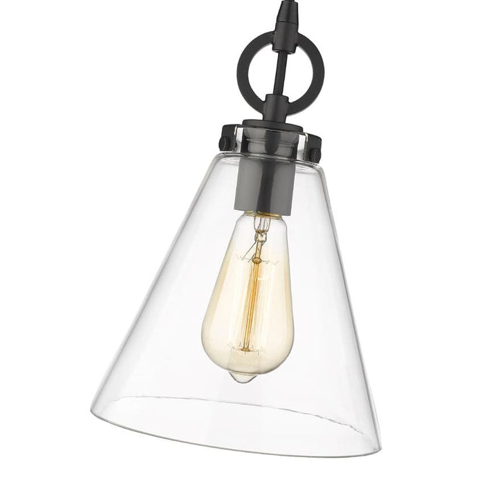 Z-Lite Harper Matte Black 1 Light Pendant 3034P8-MB | theLightShop