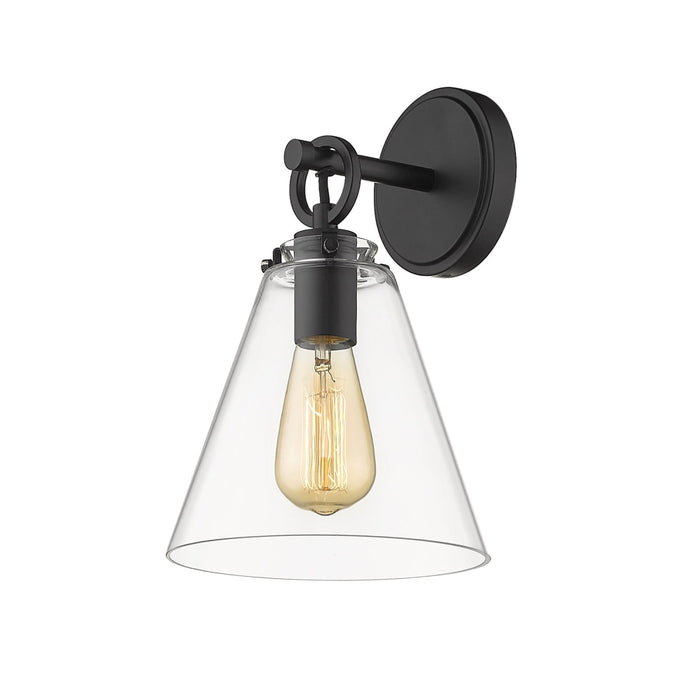 Z-Lite Harper Matte Black Wall Sconce 806-1S-MB | theLightShop