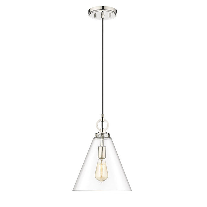 Z-Lite Harper Polished Nickel 1 Light Pendant 3034P11-PN | theLightShop