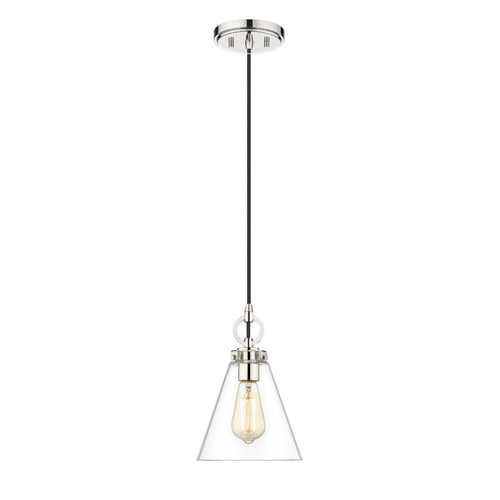 Z-Lite Harper Polished Nickel 1 Light Pendant 3034P8-PN | theLightShop