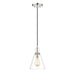 Z-Lite Harper Polished Nickel 1 Light Pendant 3034P8-PN | theLightShop