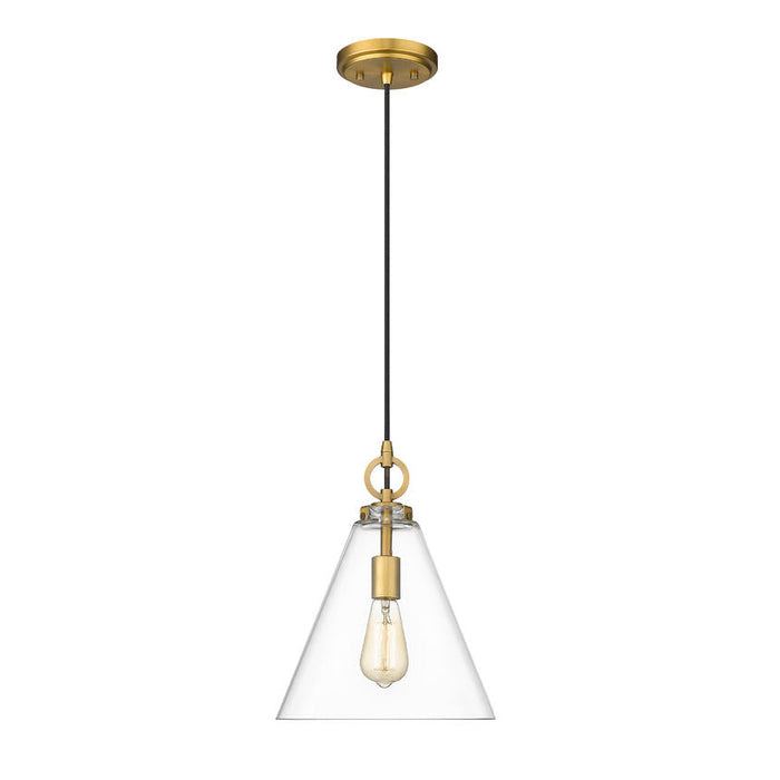 Z-Lite Harper Rubbed Brass 1 Light Pendant 3034P11-RB | theLightShop