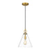 Z-Lite Harper Rubbed Brass 1 Light Pendant 3034P11-RB | theLightShop