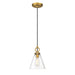 Z-Lite Harper Rubbed Brass 1 Light Pendant 3034P8-RB | theLightShop